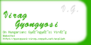 virag gyongyosi business card